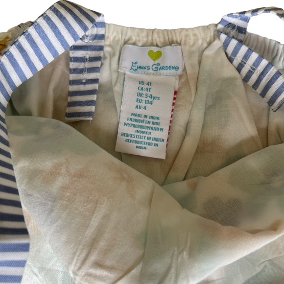NWOT Emma’s Garden toddler girls floral romper 4t - Picture 4 of 5